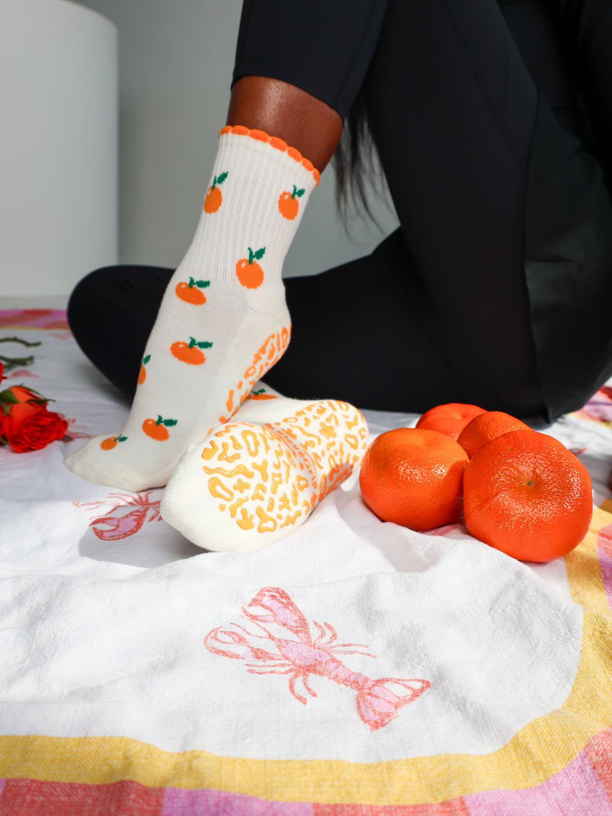 La Clémentine - Crew Grip Socks