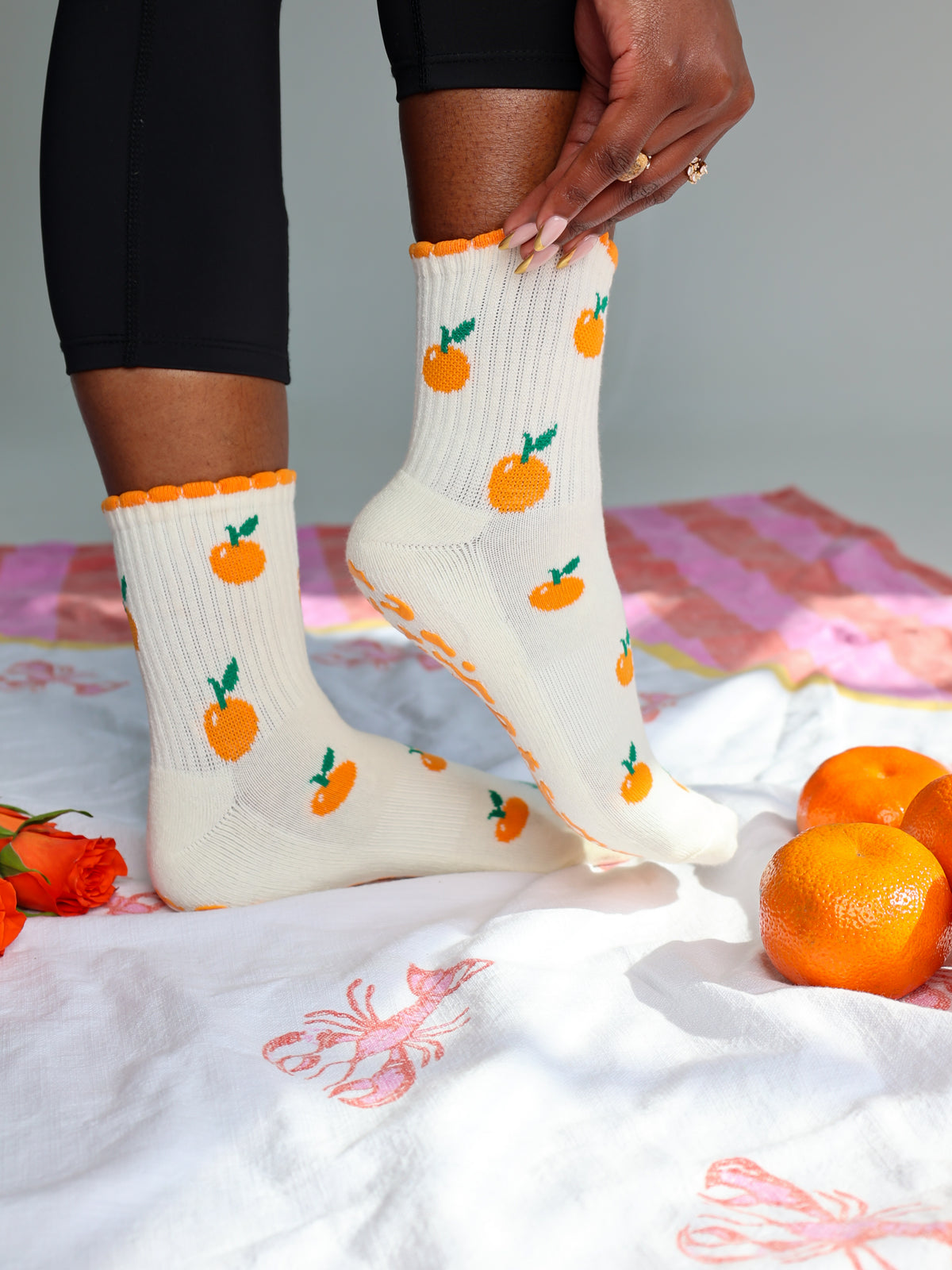 La Clémentine - Crew Grip Socks